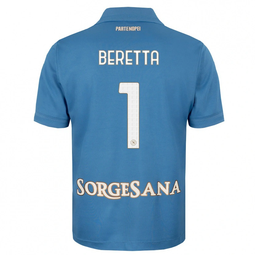 Danxen Enfant Maillot Beatrice Beretta #1 Bleu Brumeux Blanc Tenues Domicile 2026/27 T-Shirt