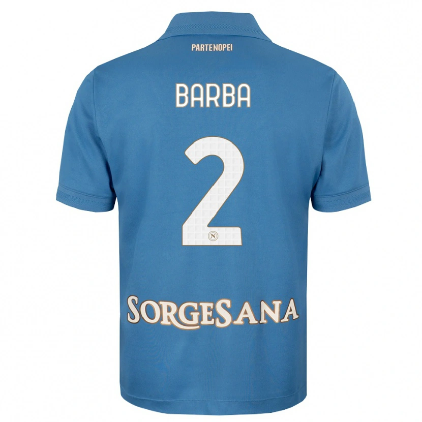 Danxen Enfant Maillot Benedetto Barba #2 Bleu Brumeux Blanc Tenues Domicile 2026/27 T-Shirt