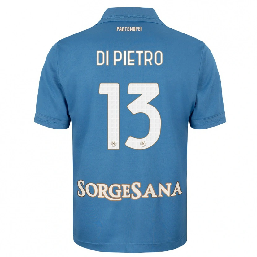 Danxen Enfant Maillot Ciro Di Pietro #13 Bleu Brumeux Blanc Tenues Domicile 2026/27 T-Shirt