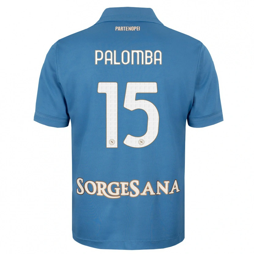 Danxen Enfant Maillot Fabio Palomba #15 Bleu Brumeux Blanc Tenues Domicile 2026/27 T-Shirt