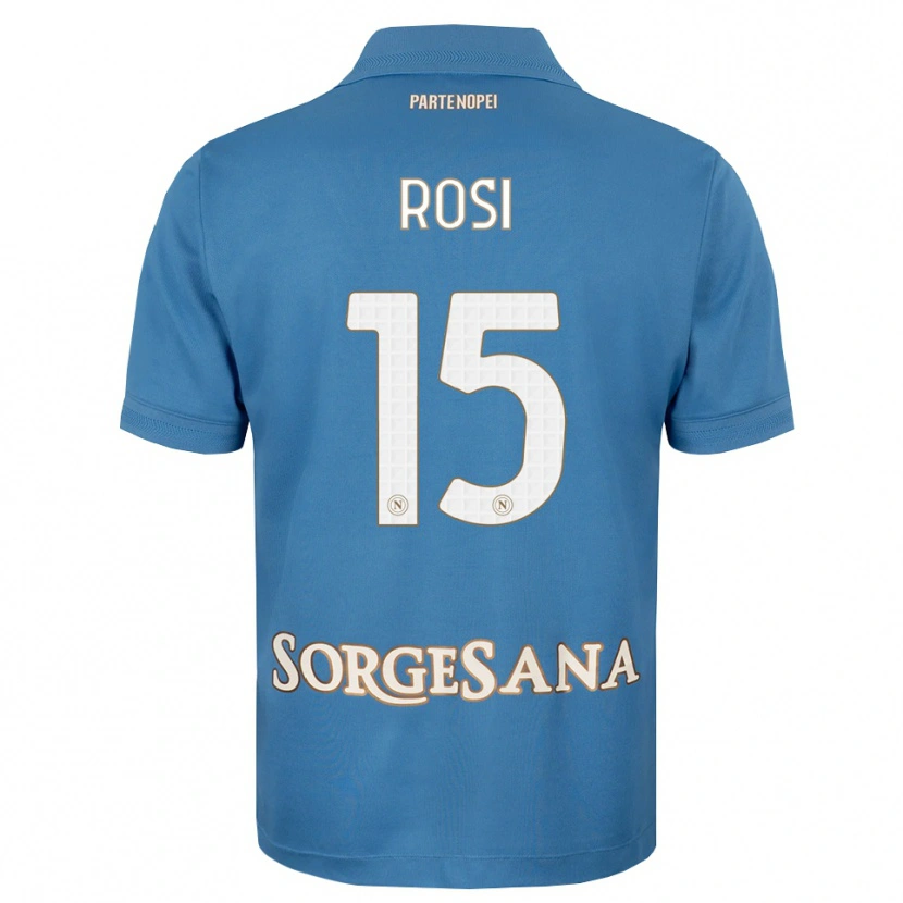Danxen Enfant Maillot Pasquale Rosi #15 Bleu Brumeux Blanc Tenues Domicile 2026/27 T-Shirt