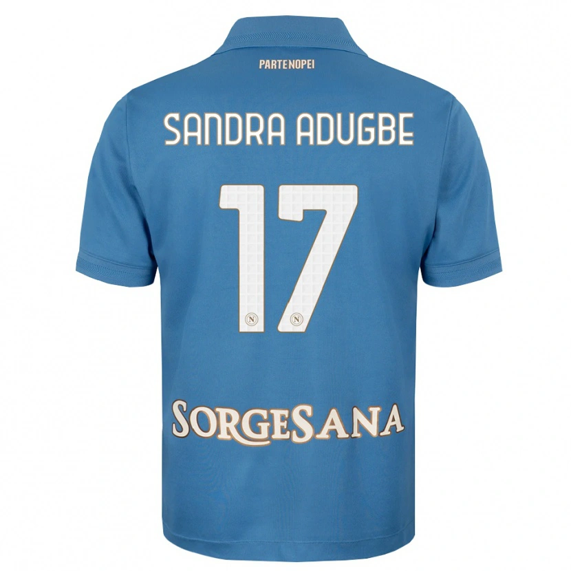 Danxen Enfant Maillot Olamide Sandra Adugbe #17 Bleu Brumeux Blanc Tenues Domicile 2026/27 T-Shirt