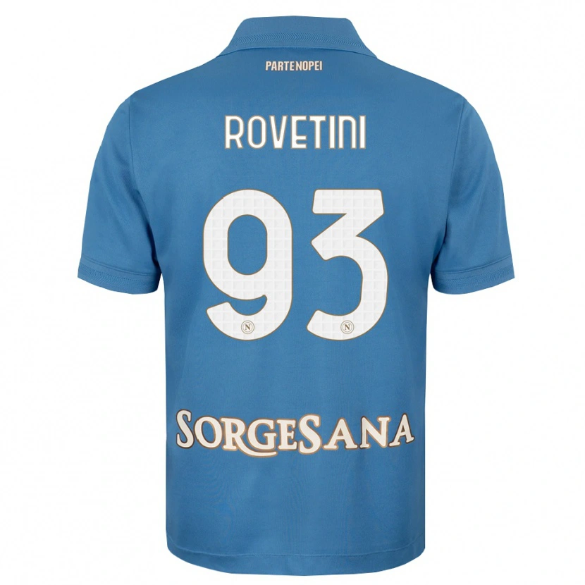 Danxen Enfant Maillot Alessandro Rovetini #93 Bleu Brumeux Blanc Tenues Domicile 2026/27 T-Shirt