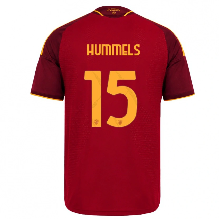 Danxen Enfant Maillot Mats Hummels #15 Rouge Doré Jaune Tenues Domicile 2026/27 T-Shirt