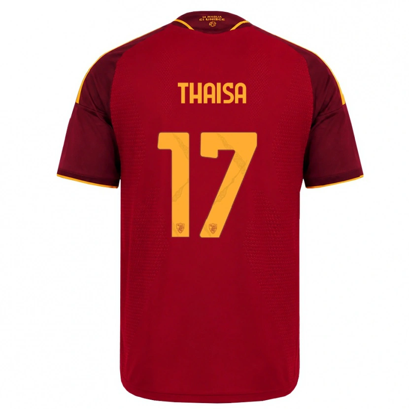 Danxen Enfant Maillot Thaisa #17 Rouge Doré Jaune Tenues Domicile 2026/27 T-Shirt