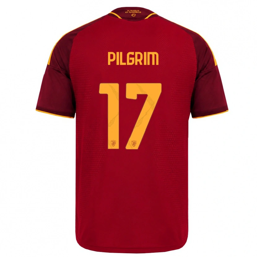 Danxen Enfant Maillot Alayah Pilgrim #17 Rouge Doré Jaune Tenues Domicile 2026/27 T-Shirt