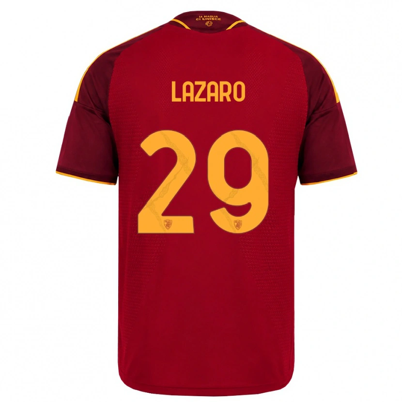 Danxen Enfant Maillot Paloma Lazaro #29 Rouge Doré Jaune Tenues Domicile 2026/27 T-Shirt