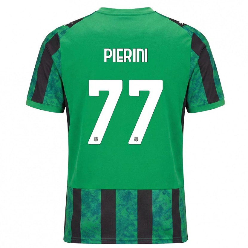 Danxen Enfant Maillot Nicholas Pierini #77 Vert Noir Blanc Tenues Domicile 2026/27 T-Shirt