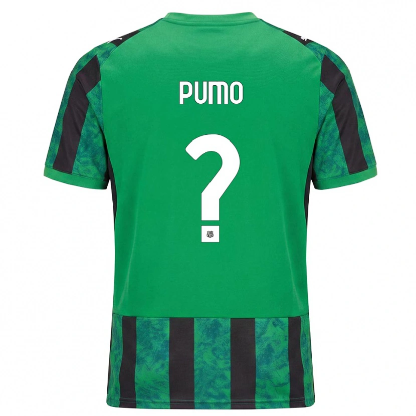 Danxen Enfant Maillot Samuele Pumo #0 Vert Noir Blanc Tenues Domicile 2026/27 T-Shirt