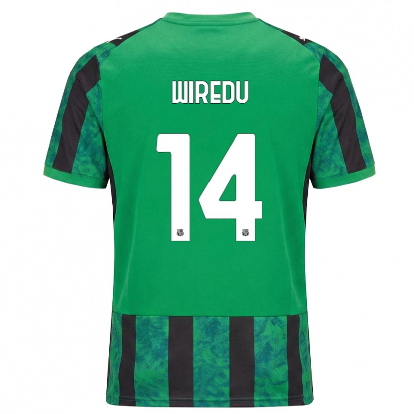 Danxen Enfant Maillot Francis Wiredu #14 Vert Noir Blanc Tenues Domicile 2026/27 T-Shirt