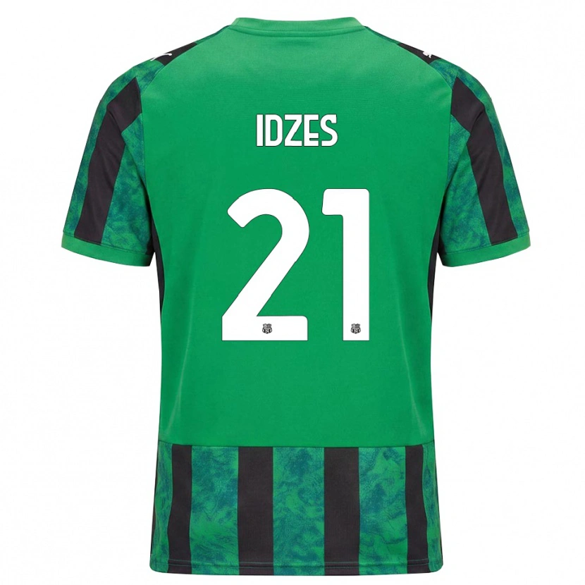 Danxen Enfant Maillot Jay Idzes #21 Vert Noir Blanc Tenues Domicile 2026/27 T-Shirt