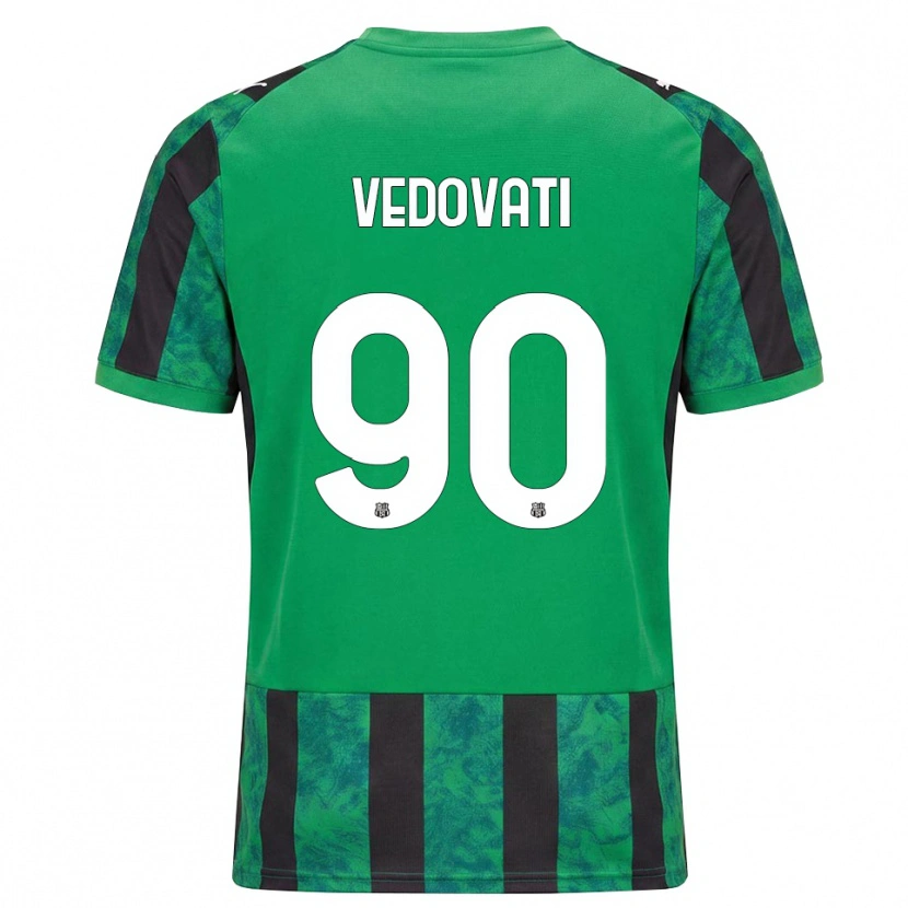 Danxen Enfant Maillot Gabriele Vedovati #90 Vert Noir Blanc Tenues Domicile 2026/27 T-Shirt