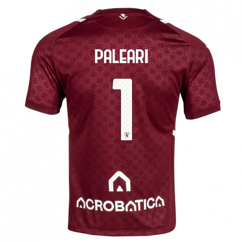Danxen Enfant Maillot Alberto Paleari #1 Bourgogne Blanc Tenues Domicile 2026/27 T-Shirt