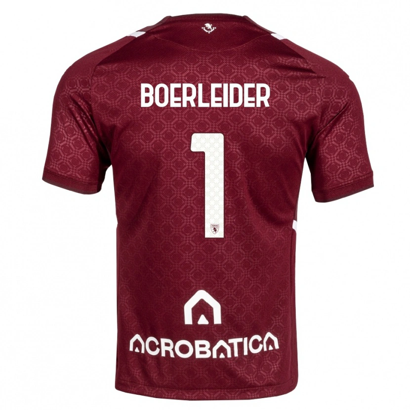 Danxen Enfant Maillot Yannick Boerleider #1 Bourgogne Blanc Tenues Domicile 2026/27 T-Shirt