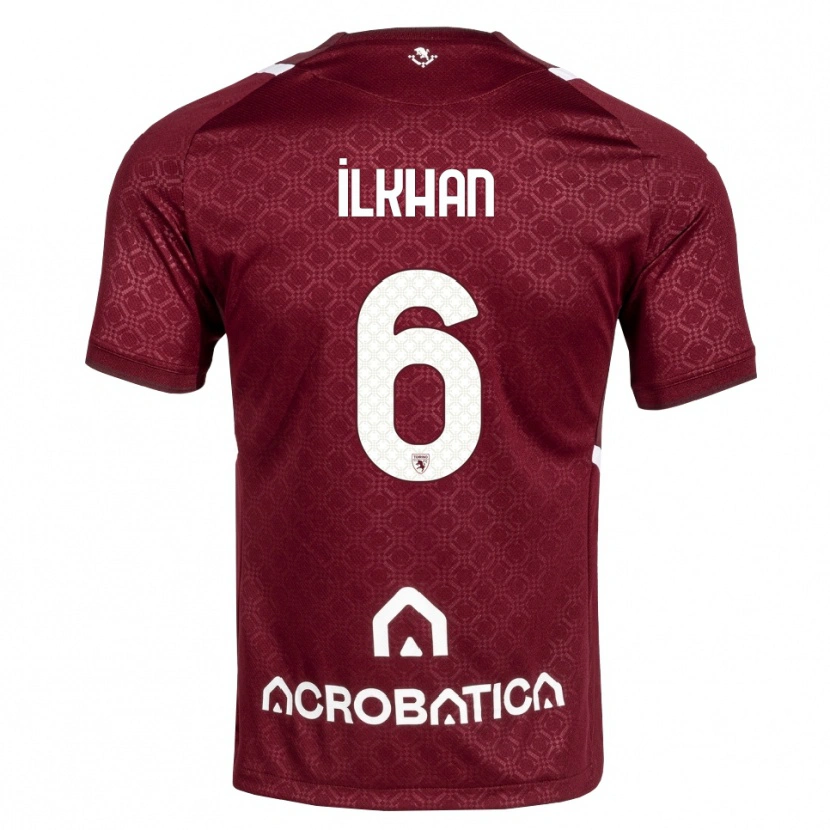 Danxen Enfant Maillot Emirhan İlkhan #6 Bourgogne Blanc Tenues Domicile 2026/27 T-Shirt