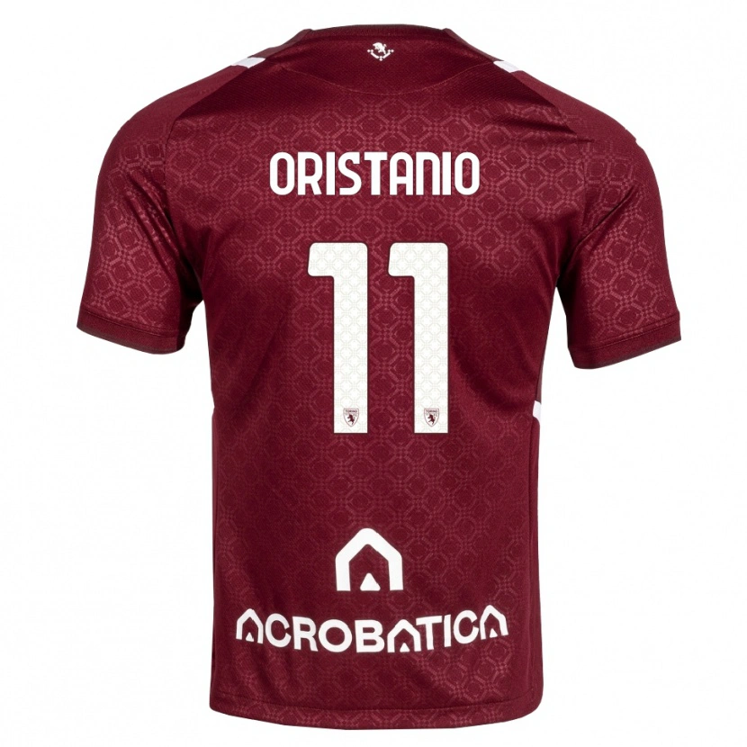 Danxen Enfant Maillot Gaetano Oristanio #11 Bourgogne Blanc Tenues Domicile 2026/27 T-Shirt