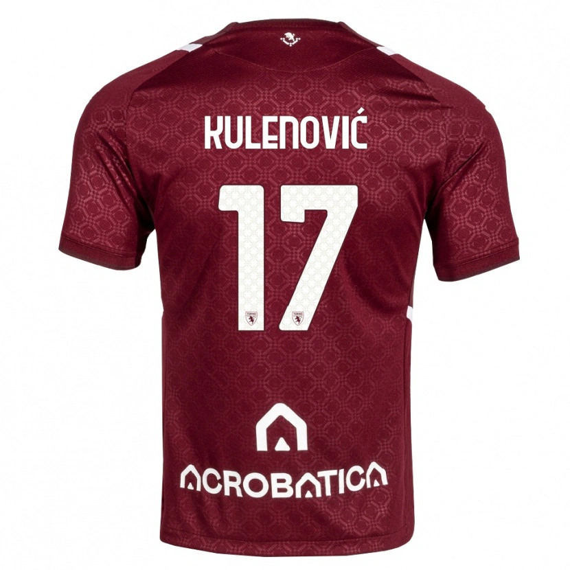 Danxen Enfant Maillot Sandro Kulenović #17 Bourgogne Blanc Tenues Domicile 2026/27 T-Shirt