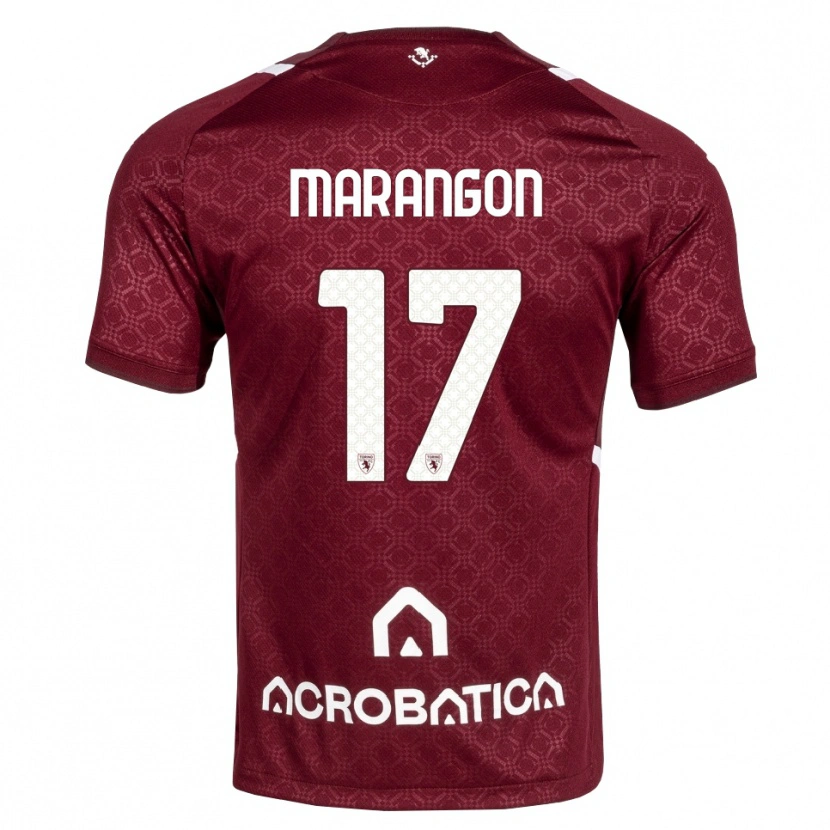 Danxen Enfant Maillot Riccardo Marangon #17 Bourgogne Blanc Tenues Domicile 2026/27 T-Shirt