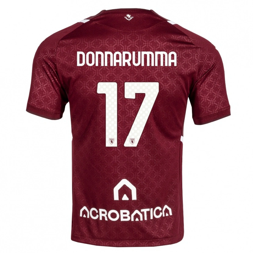 Danxen Enfant Maillot Antonio Donnarumma #17 Bourgogne Blanc Tenues Domicile 2026/27 T-Shirt