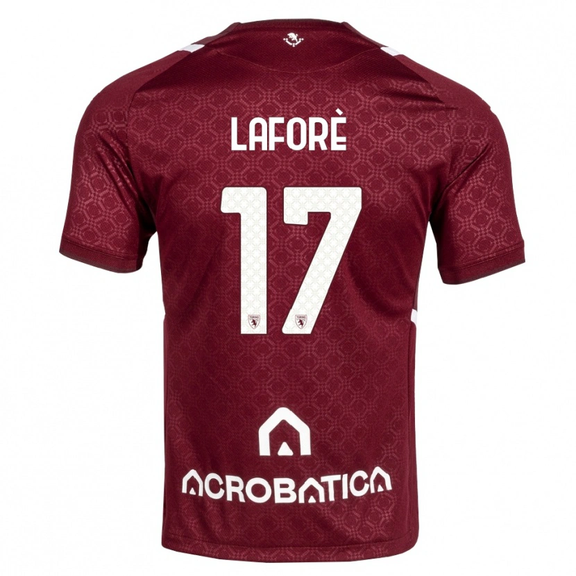 Danxen Enfant Maillot Bladis Laforè #17 Bourgogne Blanc Tenues Domicile 2026/27 T-Shirt