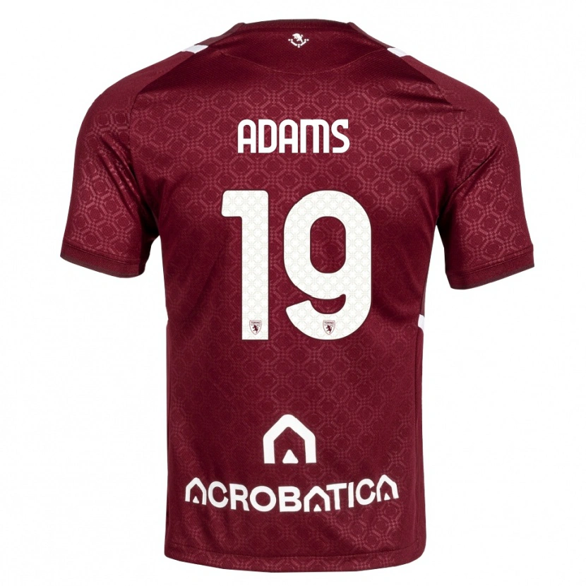 Danxen Enfant Maillot Ché Adams #19 Bourgogne Blanc Tenues Domicile 2026/27 T-Shirt