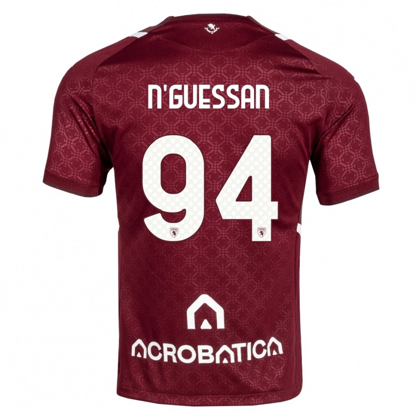 Danxen Enfant Maillot Ange Caumenan N'guessan #94 Bourgogne Blanc Tenues Domicile 2026/27 T-Shirt