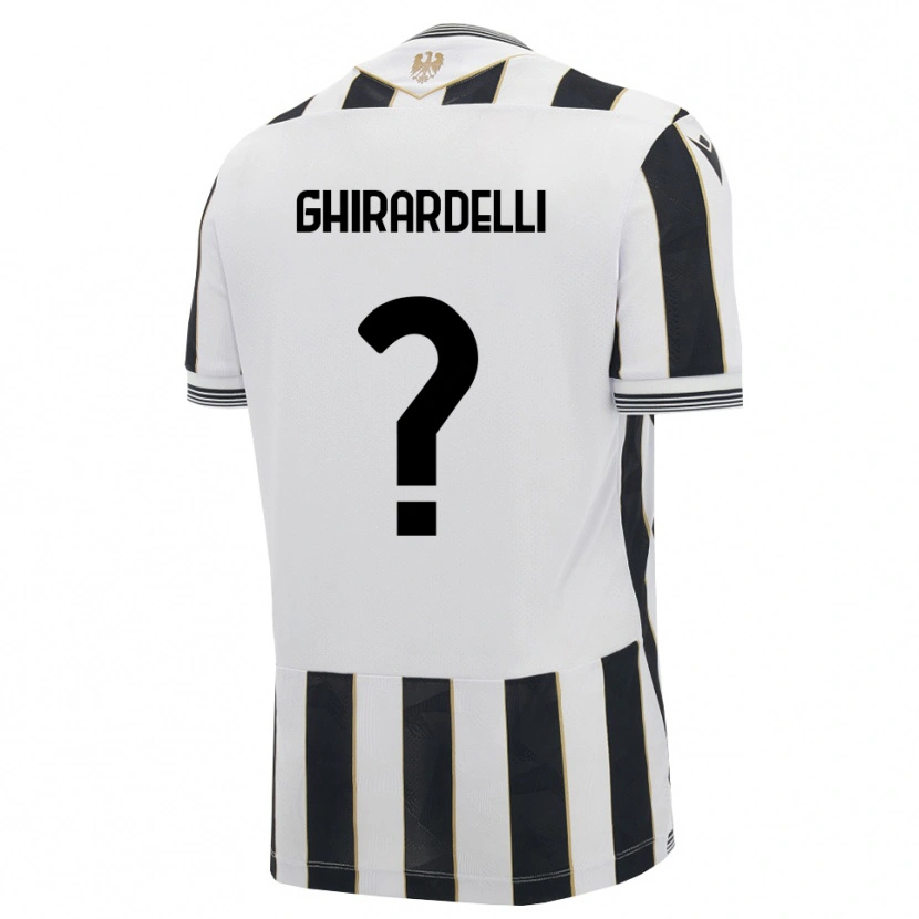 Danxen Enfant Maillot Davide Ghirardelli #0 Noir Blanc Rose Tenues Domicile 2026/27 T-Shirt