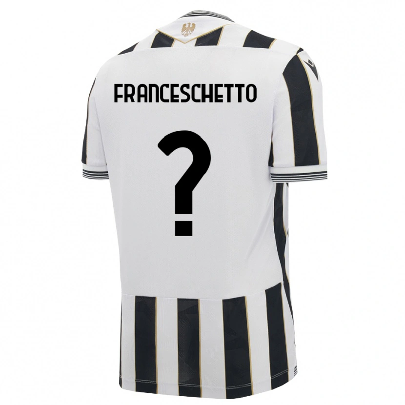 Danxen Enfant Maillot Mattia Franceschetto #0 Noir Blanc Rose Tenues Domicile 2026/27 T-Shirt