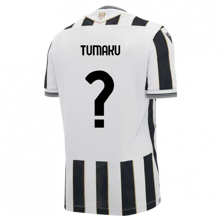 Danxen Enfant Maillot Niccolò Tumaku #0 Noir Blanc Rose Tenues Domicile 2026/27 T-Shirt
