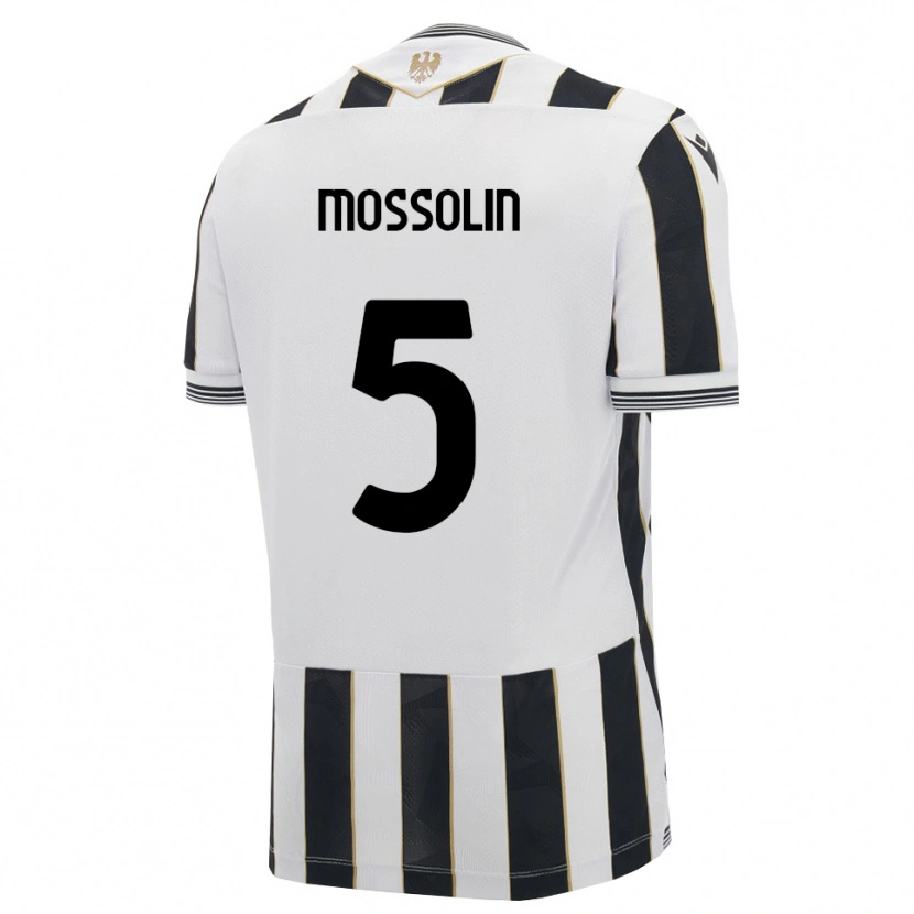 Danxen Enfant Maillot Lorenzo Mossolin #5 Noir Blanc Rose Tenues Domicile 2026/27 T-Shirt