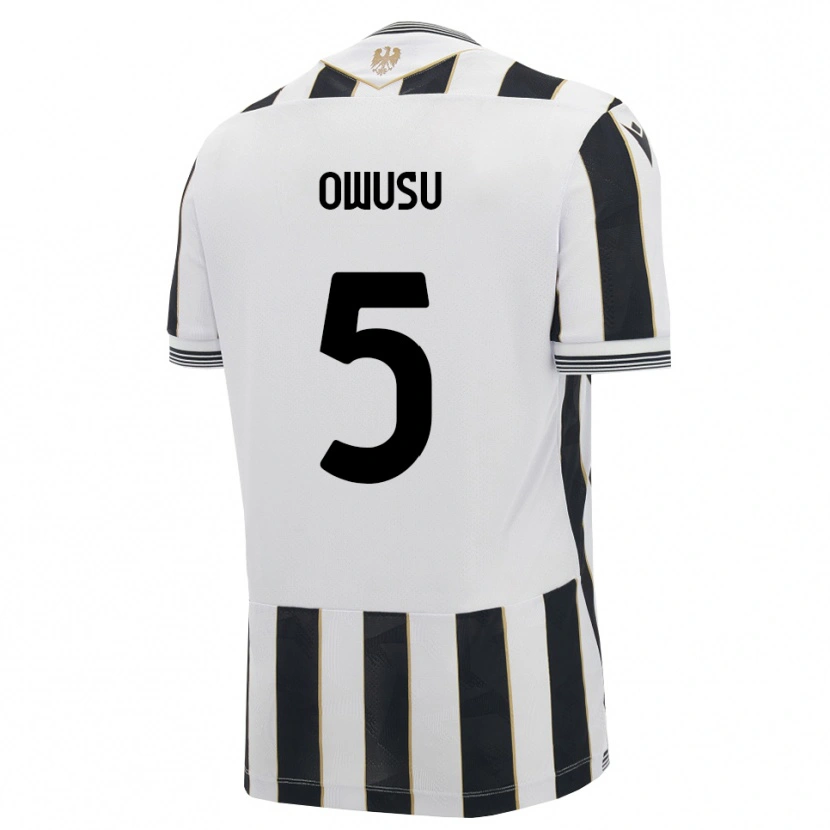 Danxen Enfant Maillot Robert Owusu #5 Noir Blanc Rose Tenues Domicile 2026/27 T-Shirt