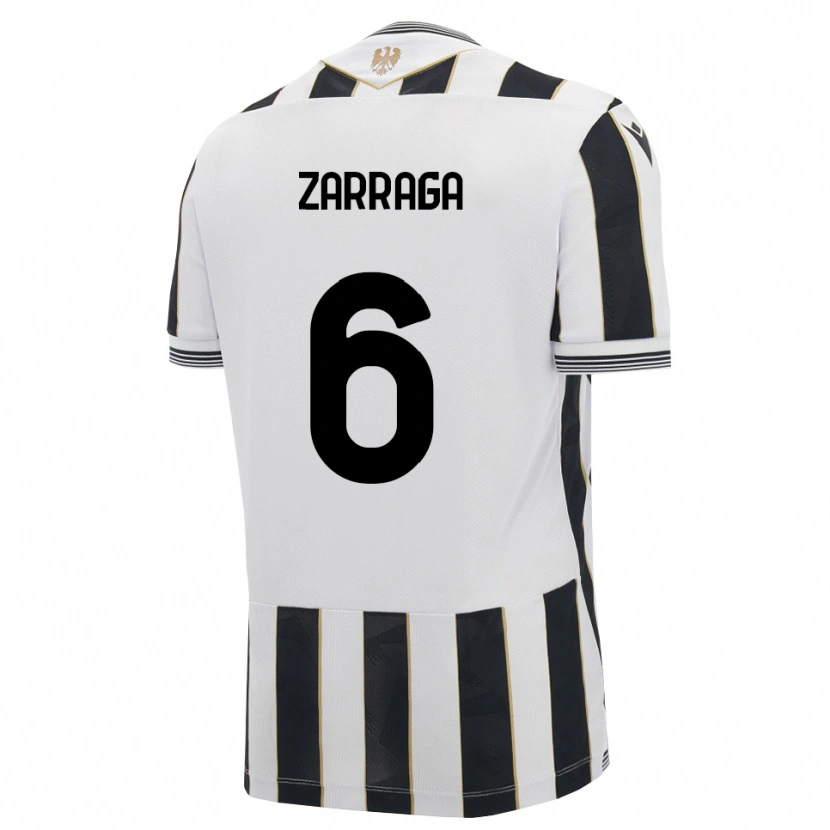 Danxen Enfant Maillot Oier Zarraga #6 Noir Blanc Rose Tenues Domicile 2026/27 T-Shirt