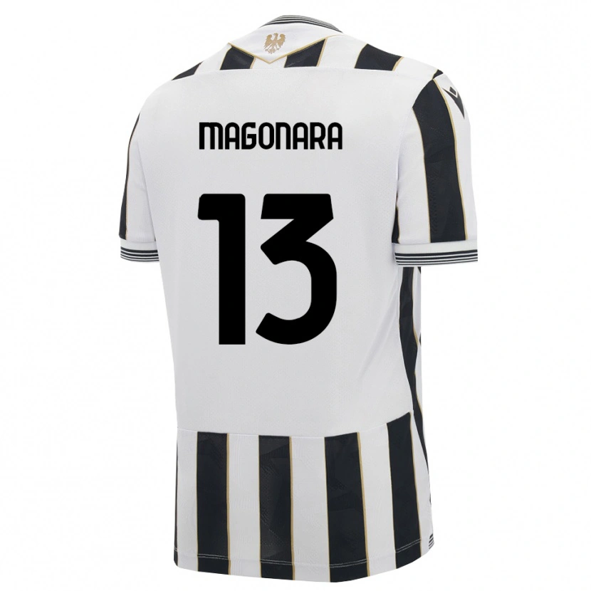Danxen Enfant Maillot Matteo Magonara #13 Noir Blanc Rose Tenues Domicile 2026/27 T-Shirt