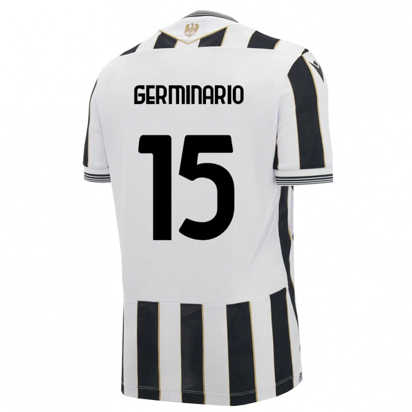 Danxen Enfant Maillot Mattia Germinario #15 Noir Blanc Rose Tenues Domicile 2026/27 T-Shirt