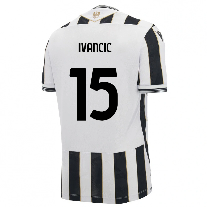Danxen Enfant Maillot Val Ivancic #15 Noir Blanc Rose Tenues Domicile 2026/27 T-Shirt