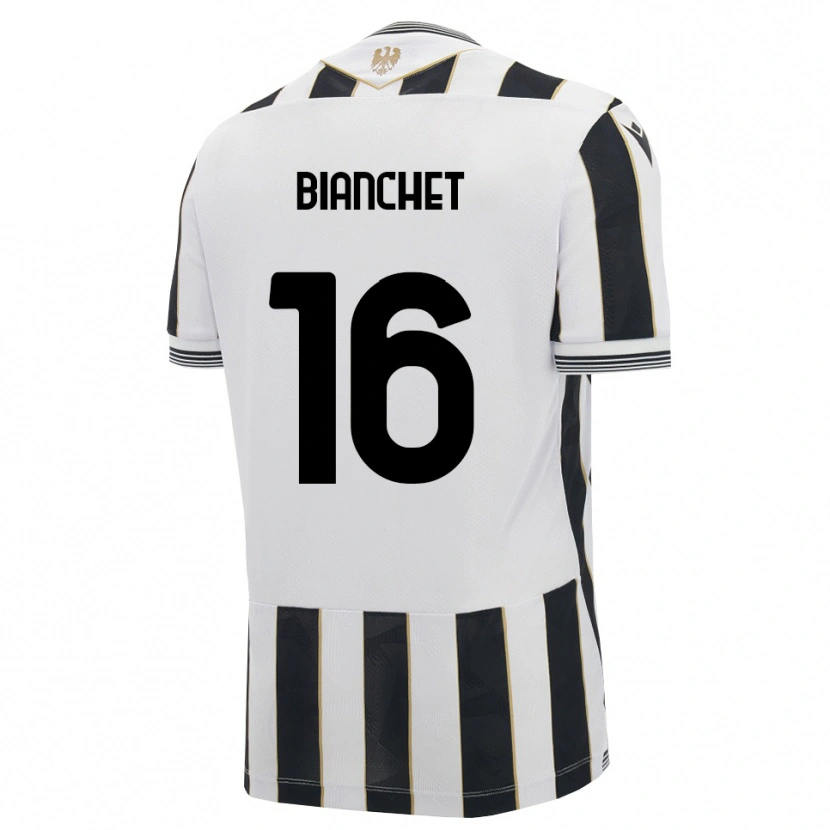Danxen Enfant Maillot Alessandro Bianchet #16 Noir Blanc Rose Tenues Domicile 2026/27 T-Shirt