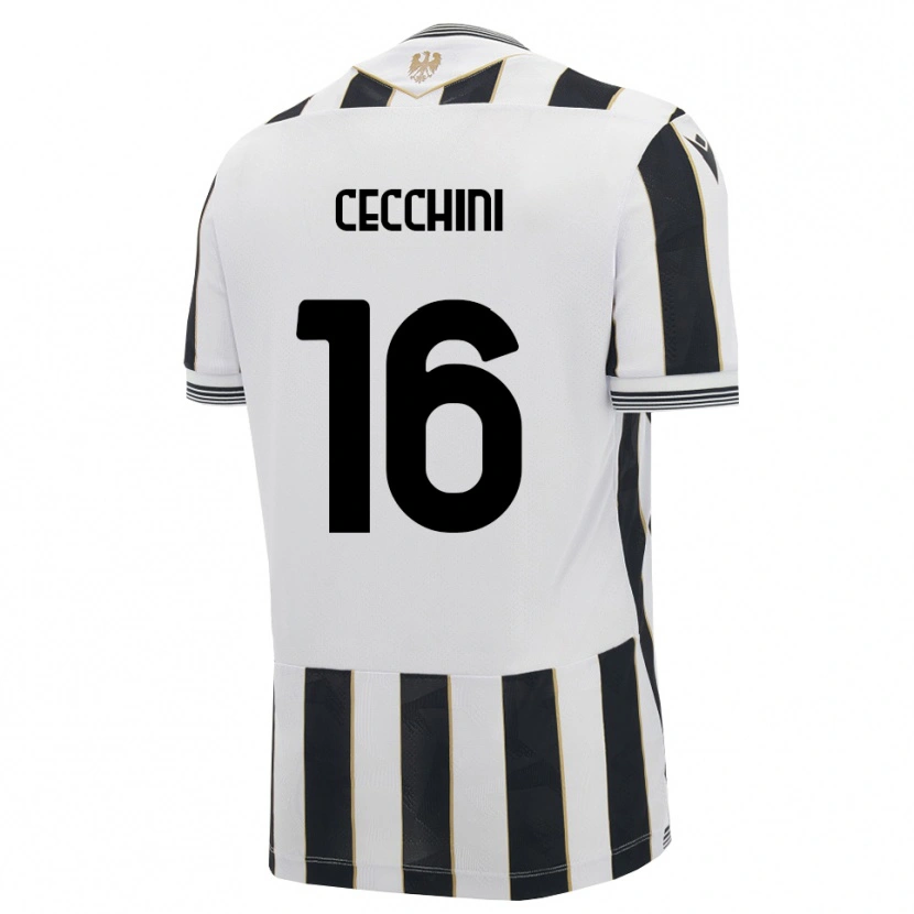 Danxen Enfant Maillot Giorgio Cecchini #16 Noir Blanc Rose Tenues Domicile 2026/27 T-Shirt