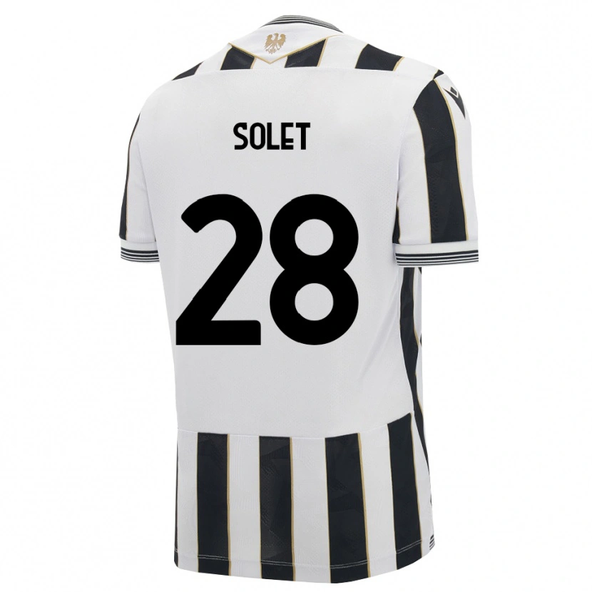 Danxen Enfant Maillot Oumar Solet #28 Noir Blanc Rose Tenues Domicile 2026/27 T-Shirt
