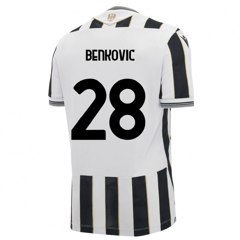 Danxen Enfant Maillot Filip Benkovic #28 Noir Blanc Rose Tenues Domicile 2026/27 T-Shirt