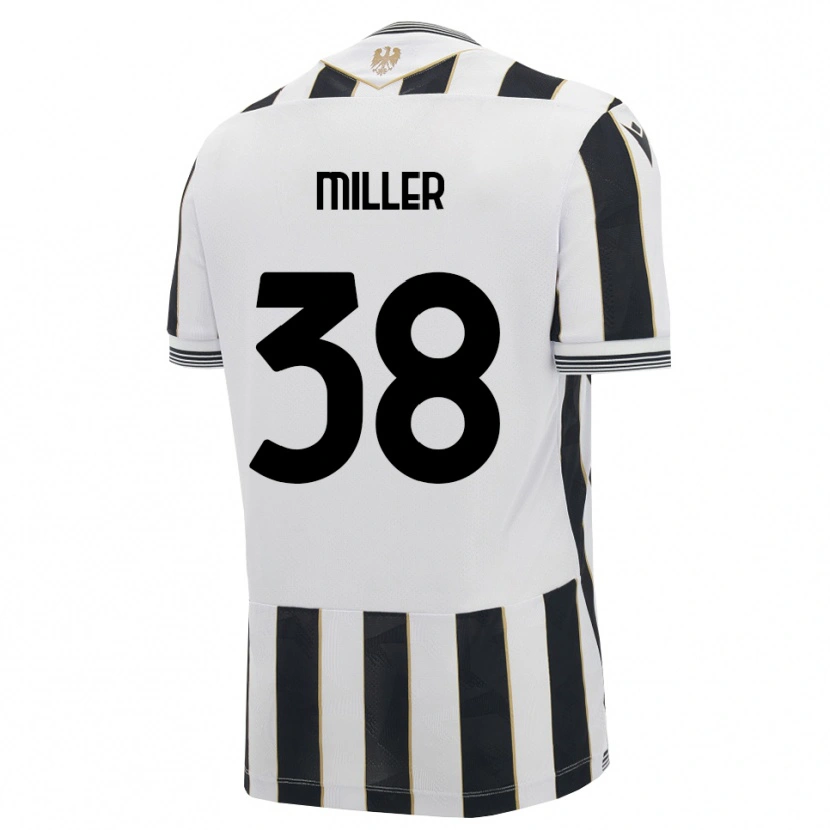 Danxen Enfant Maillot Lennon Miller #38 Noir Blanc Rose Tenues Domicile 2026/27 T-Shirt