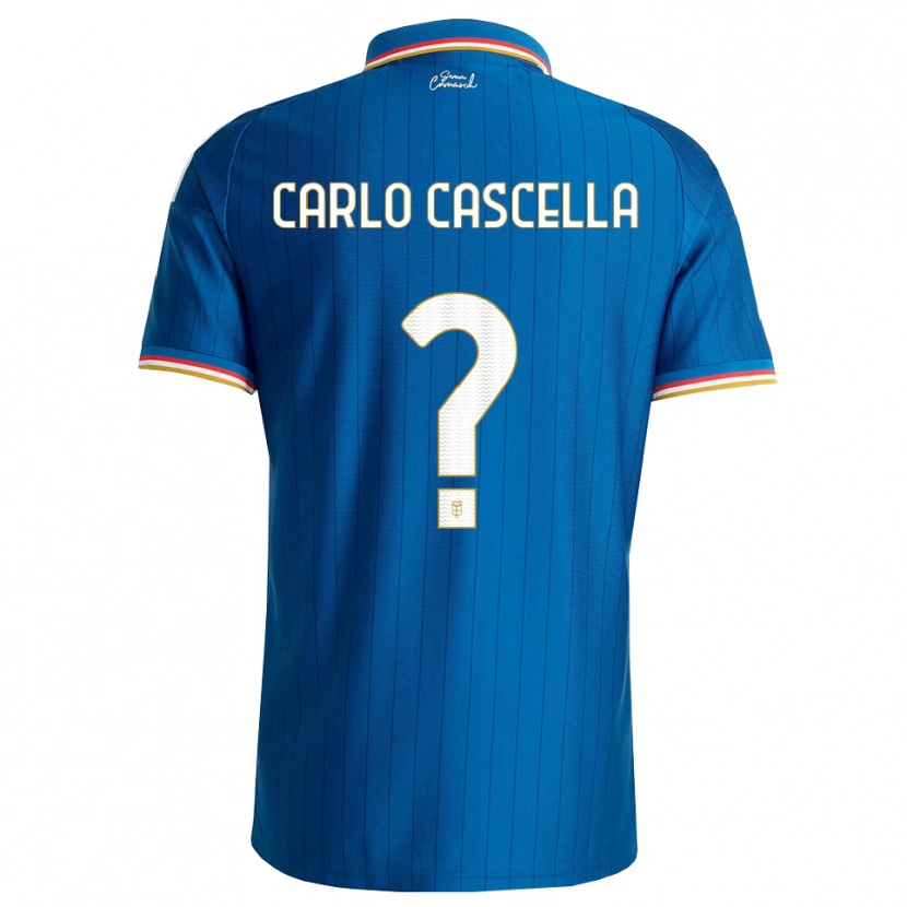 Danxen Enfant Maillot William Carlo Cascella #0 Bleu Blanc Rouge Tenues Domicile 2026/27 T-Shirt