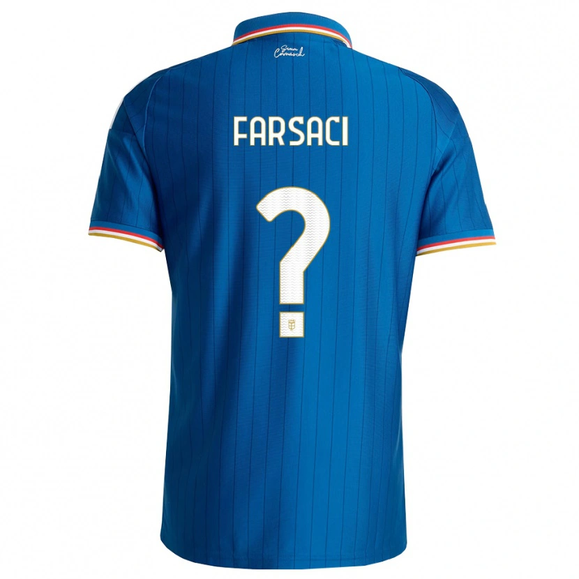 Danxen Enfant Maillot Gabriele Farsaci #0 Bleu Blanc Rouge Tenues Domicile 2026/27 T-Shirt
