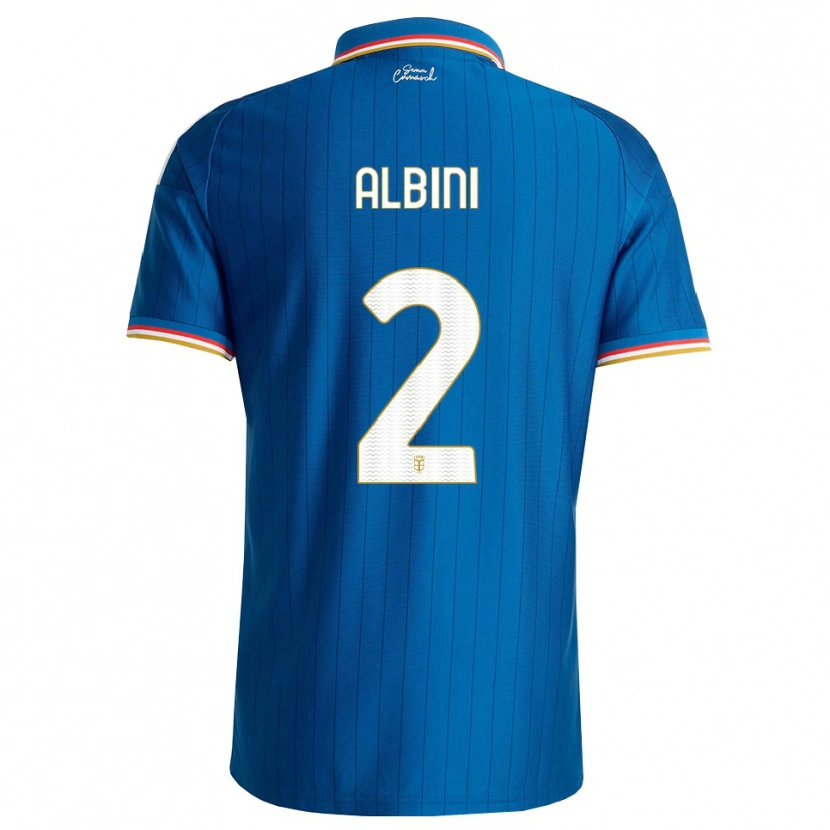 Danxen Enfant Maillot Matteo Albini #2 Bleu Blanc Rouge Tenues Domicile 2026/27 T-Shirt