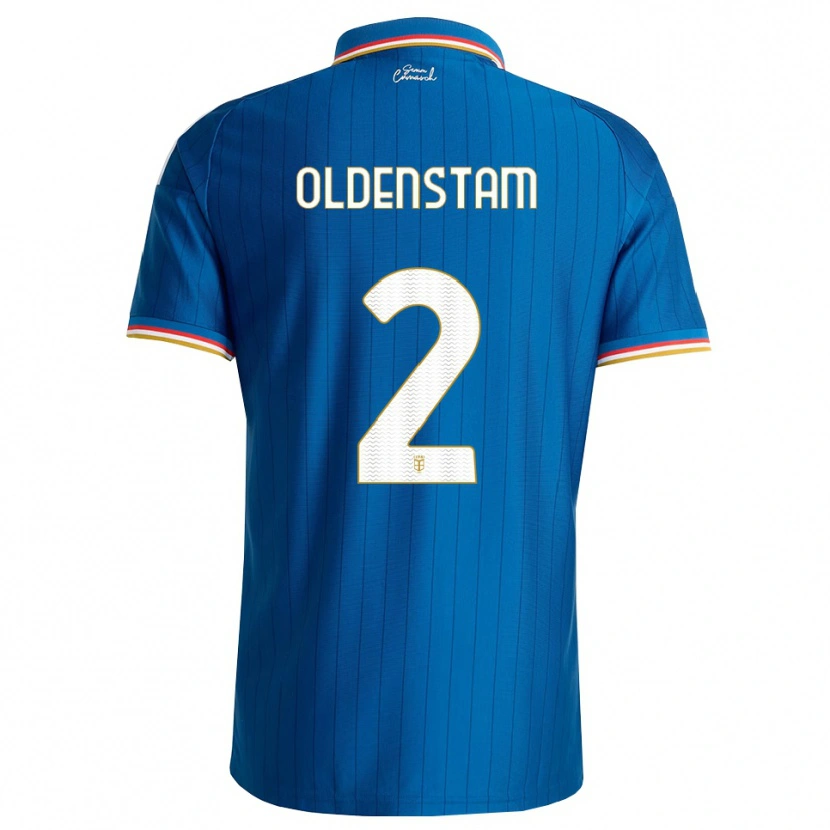 Danxen Enfant Maillot Lyfe Oldenstam #2 Bleu Blanc Rouge Tenues Domicile 2026/27 T-Shirt