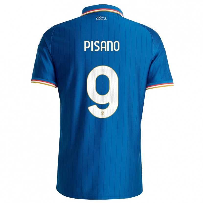 Danxen Enfant Maillot Manuel Pisano #9 Bleu Blanc Rouge Tenues Domicile 2026/27 T-Shirt