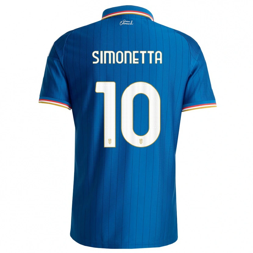 Danxen Enfant Maillot Jacopo Simonetta #10 Bleu Blanc Rouge Tenues Domicile 2026/27 T-Shirt