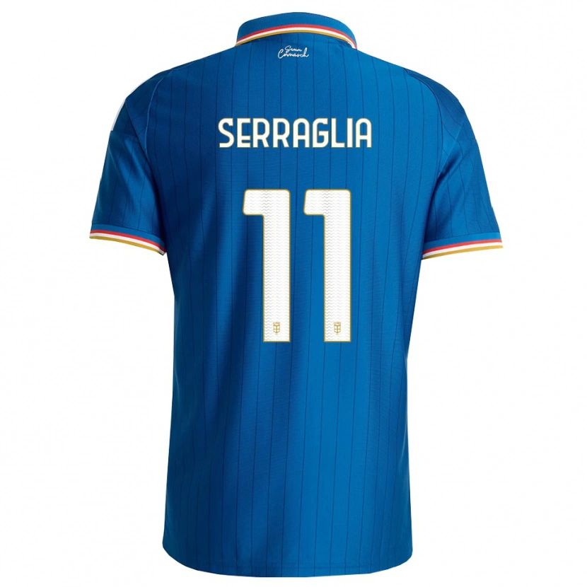 Danxen Enfant Maillot Lucas Serraglia #11 Bleu Blanc Rouge Tenues Domicile 2026/27 T-Shirt