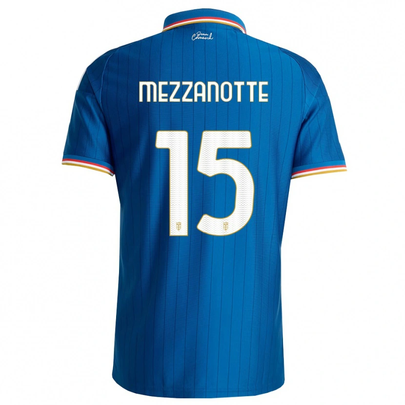 Danxen Enfant Maillot Davide Mezzanotte #15 Bleu Blanc Rouge Tenues Domicile 2026/27 T-Shirt