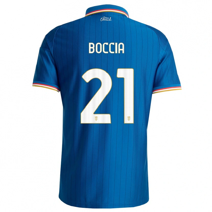 Danxen Enfant Maillot Thomas Boccia #21 Bleu Blanc Rouge Tenues Domicile 2026/27 T-Shirt