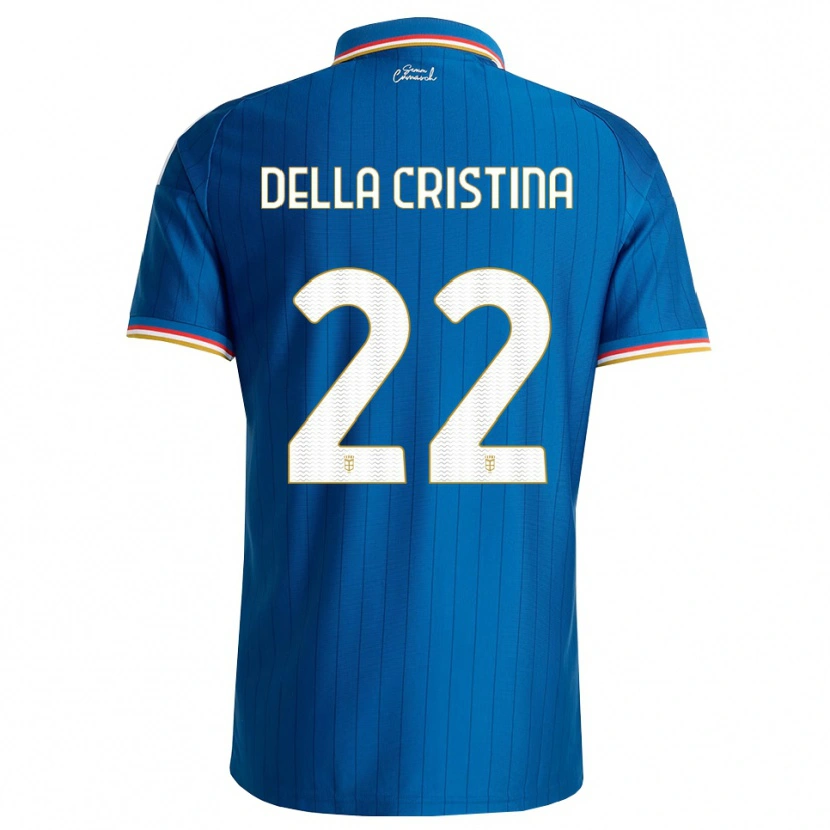 Danxen Enfant Maillot Stefano Della Cristina #22 Bleu Blanc Rouge Tenues Domicile 2026/27 T-Shirt